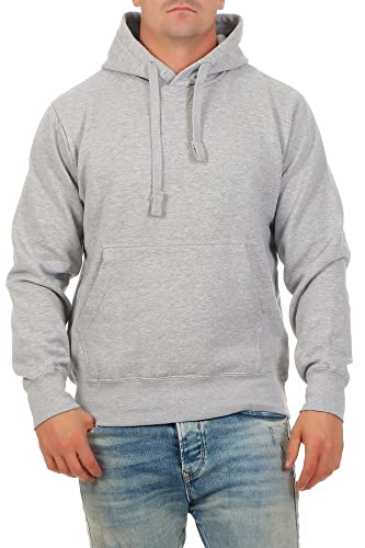 Happy Clothing Herren Pullover mit Kapuze Pulli, Größe:L, Farbe:Grau meliert von Happy Clothing