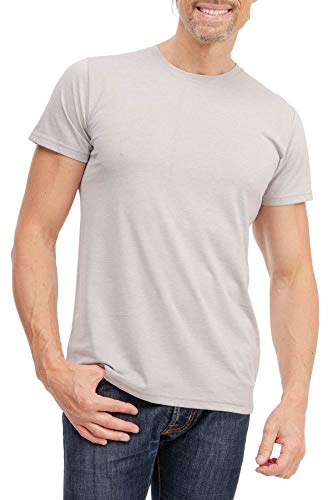 Happy Clothing Herren T-Shirt Rundhals Meliert Comfort Bügelfrei, Größe:3XL, Farbe:Grau meliert von Happy Clothing