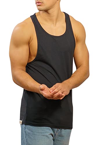 Happy Clothing Herren Tank Top Slim Fit Fitness Stringer Muscle Shirt Achselshirt, Größe:XL, Farbe:Schwarz von Happy Clothing