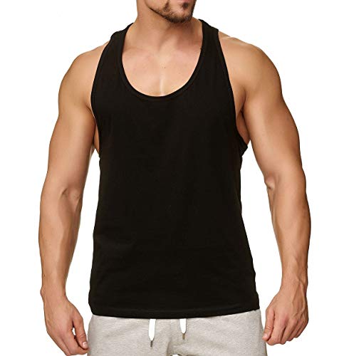 Happy Clothing Herren Tank Top Sport Fair-Trade, 100% Baumwolle, Größe:L, Farbe:Schwarz von Happy Clothing