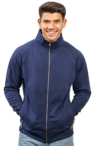 Happy Clothing Happy Clothing Herren Leichte Jacke, Sweatshirt mit Reißverschluss, Tolles Textil:S, Farbe:Navy/Dunkelblau von Happy Clothing