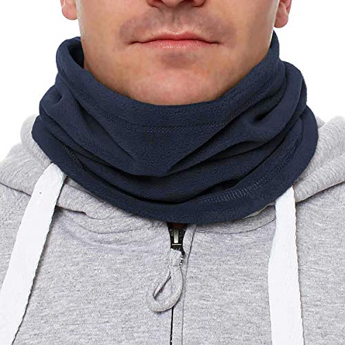 Happy Clothing Herren Schlauchschal aus Fleece mit Kordel, einfarbiger Fleeceschal für Damen und Herren, Farbe Schwarz, Dunkelblau, Grün, Weiß, Grau und Orange, Größe:Einheitsgröße, Farbe:Dunkelblau Happy Clothing Herren Schlauchschal aus Fleece mit Kordel, einfarbiger Fleeceschal für Damen und Herren, Farbe Schwarz, Dunkelblau, Grün, Weiß, Grau und Orange, Größe:Einheitsgröße, Farbe:Dunkelblau von Happy Clothing