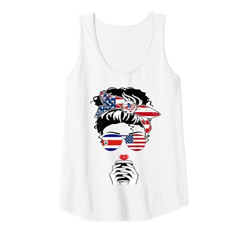 Damen Costa Rica Amerikanische Kaffeemama, Mädchen, Tante, Costa Rica, US-Flagge Tank Top Damen Costa Rica Amerikanische Kaffeemama, Mädchen, Tante, Costa Rica, US-Flagge Tank Top von Happy Costa Rica America Day Costa Rican American