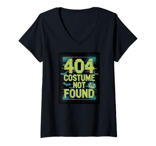 Damen 404 Kostüm Nicht gefunden Lustiges Halloween-Dad Snarky T-Shirt mit V-Ausschnitt Damen 404 Kostüm Nicht gefunden Lustiges Halloween-Dad Snarky T-Shirt mit V-Ausschnitt von Happy Costume Not Found Funny Designs