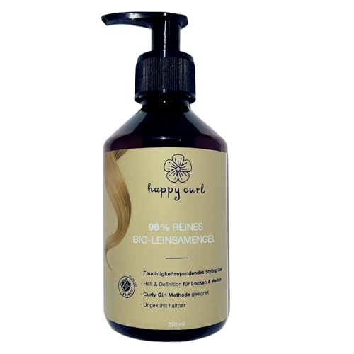 98% reines Leinsamengel für Haare & Locken- Anti Frizz Lockengel Naturlocken – Scrunch Gel - Curl Gel – Bio Styling Gel – ohne Silikone – Curly Girl Methode geeignet 98% reines Leinsamengel für Haare & Locken- Anti Frizz Lockengel Naturlocken – Scrunch Gel - Curl Gel – Bio Styling Gel – ohne Silikone – Curly Girl Methode geeignet von Happy Curl