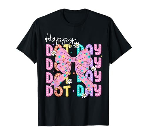 Happy Dot Day 2025 Kokette Schleife Lehrer Kinder Jungen Mädchen T-Shirt Happy Dot Day 2025 Kokette Schleife Lehrer Kinder Jungen Mädchen T-Shirt von Happy Dot Day Coquette Bow Pencil Teacher Kids