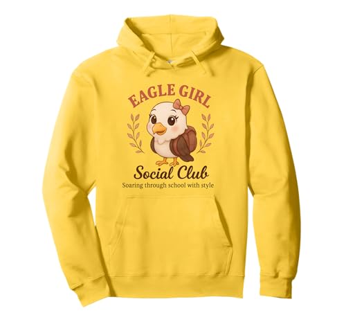Back to School Cute Adler Student Girl Maskottchen Pullover Hoodie von Happy Eagle Tees