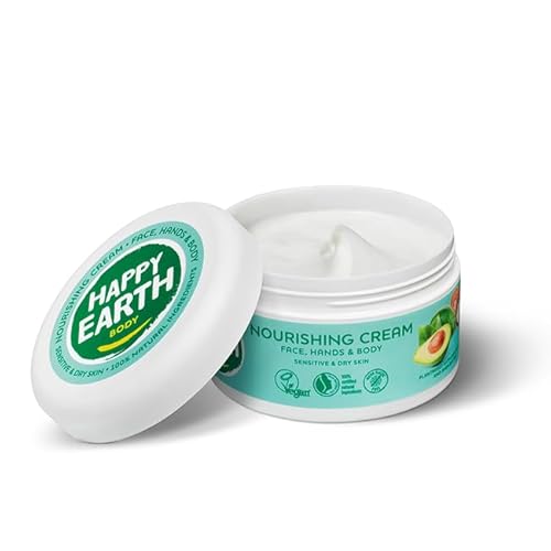 Happy Earth Nährende Creme - Für Damen und Herren - Körpercreme - 100% Natürliche Inhaltsstoffe & Vegan - Für trockene und empfindliche Haut - 200 ML von HAPPY EARTH