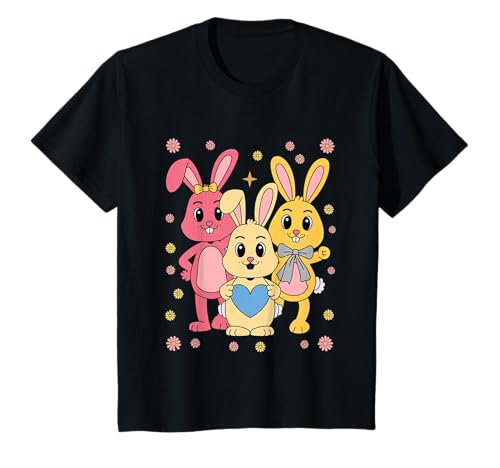 Kinder Oster Outfit für Kinder mit Hase, Osterhasen Kostüm, Ostern T-Shirt Kinder Oster Outfit für Kinder mit Hase, Osterhasen Kostüm, Ostern T-Shirt von Happy Easter Bunny Tshirt Frühling, Hasen Zubehör