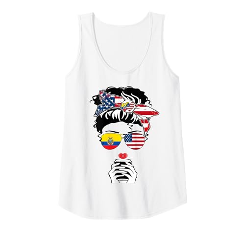 Damen Ecuadorianische amerikanische Kaffeemama, Mädchen, Schwester, Tante, Ecuador, US-Flagge Tank Top Damen Ecuadorianische amerikanische Kaffeemama, Mädchen, Schwester, Tante, Ecuador, US-Flagge Tank Top von Happy Ecuador America Day Ecuadorian American Tee