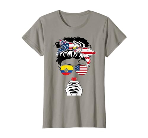 Ecuadorianische amerikanische Kaffeemama, Mädchen, Schwester, Tante, Ecuador, US-Flagge T-Shirt Ecuadorianische amerikanische Kaffeemama, Mädchen, Schwester, Tante, Ecuador, US-Flagge T-Shirt von Happy Ecuador America Day Ecuadorian American Tee
