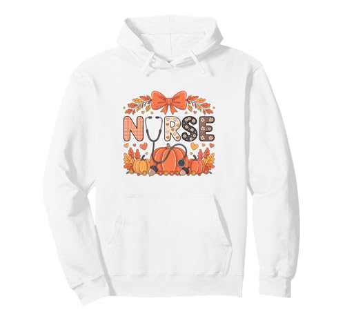 Herbst Krankenschwester Shirts für Frauen Kürbis Herbst Krankenschwester Leben Outfit Pullover Hoodie von Happy Fall Autumn Halloween Thankgiving Nurse Tees