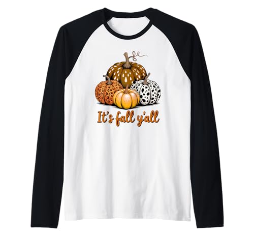 Coole Kürbisse Herbst Saison Herbst Design Geschenk Männer Frauen Kinder Raglan von Happy Fall Thanksgiving Spooky Halloween Graphic