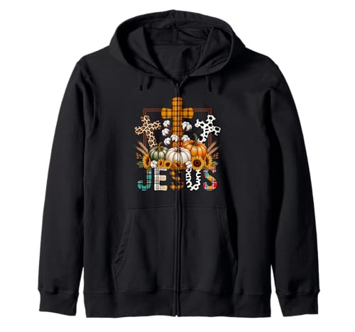 Jesus Herbst Saison Liebhaber Herbst Design Geschenk Männer Frauen Kinder Kapuzenjacke von Happy Fall Thanksgiving Spooky Halloween Graphic