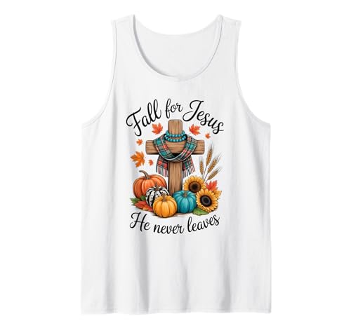 Jesus Herbst Saison Liebhaber Herbst Design Geschenk Männer Frauen Kinder Tank Top von Happy Fall Thanksgiving Spooky Halloween Graphic