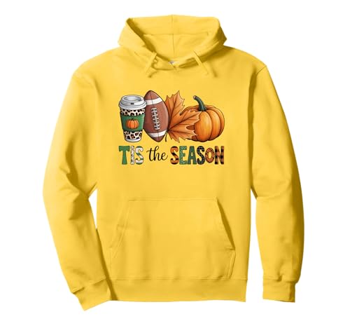 Tis The Season Herbst Fußball Liebhaber Design Geschenk Männer Frauen Pullover Hoodie von Happy Fall Thanksgiving Spooky Halloween Graphic
