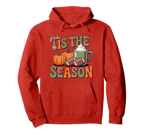 Tis The Season Herbst Fußball Liebhaber Design Geschenk Männer Frauen Pullover Hoodie von Happy Fall Thanksgiving Spooky Halloween Graphic