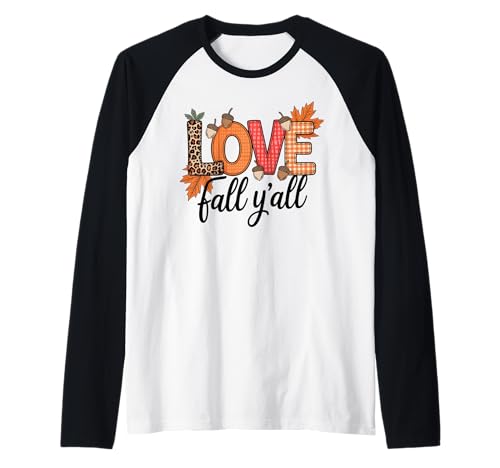 Vintage Herbst Saison Liebhaber Herbst Design Geschenk Männer Frauen Kinder Raglan von Happy Fall Thanksgiving Spooky Halloween Graphic