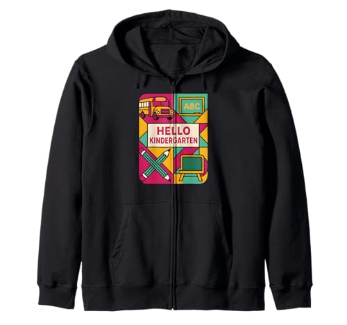 Lehrerin Hallo Kindergarten Süße Frauen sind wieder in der Schule Kapuzenjacke Lehrerin Hallo Kindergarten Süße Frauen sind wieder in der Schule Kapuzenjacke von Happy First Day Back To School Fun Teacher Outfits