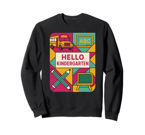 Lehrerin Hallo Kindergarten Süße Frauen sind wieder in der Schule Sweatshirt Lehrerin Hallo Kindergarten Süße Frauen sind wieder in der Schule Sweatshirt von Happy First Day Back To School Fun Teacher Outfits