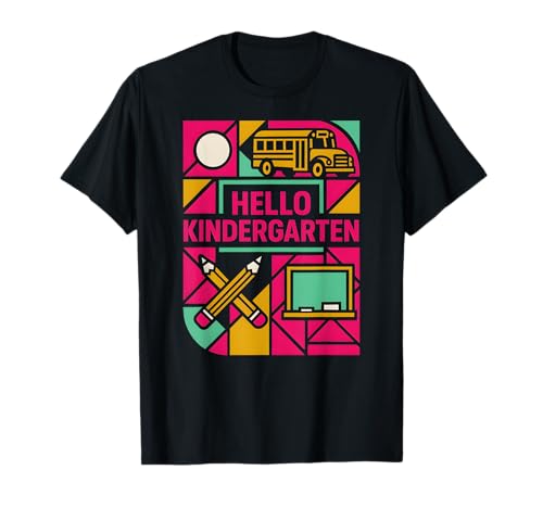 Lehrerin Hallo Kindergarten Süße Frauen sind wieder in der Schule T-Shirt von Happy First Day Back To School Fun Teacher Outfits