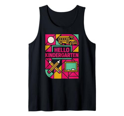 Lehrerin Hallo Kindergarten Süße Frauen sind wieder in der Schule Tank Top von Happy First Day Back To School Fun Teacher Outfits