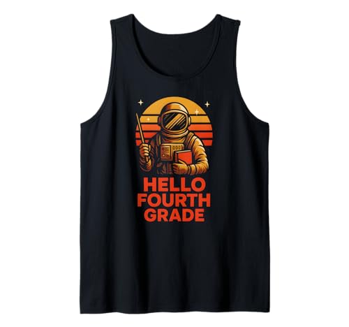 Zurück zur Schule, Lehrerin, Hallo, vierte Klasse, süße Damen, zuerst Tank Top von Happy First Day Back To School Fun Teacher Outfits