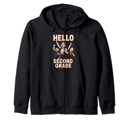 „Back to School Hello Second Grade“, süßes Lehrer-Outfit für Damen Kapuzenjacke „Back to School Hello Second Grade“, süßes Lehrer-Outfit für Damen Kapuzenjacke von Happy First Day Of School ABCD Teacher Outfits