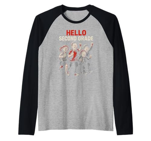 „Back to School Hello Second Grade“, süßes Lehrer-Outfit für Damen Raglan „Back to School Hello Second Grade“, süßes Lehrer-Outfit für Damen Raglan von Happy First Day Of School ABCD Teacher Outfits