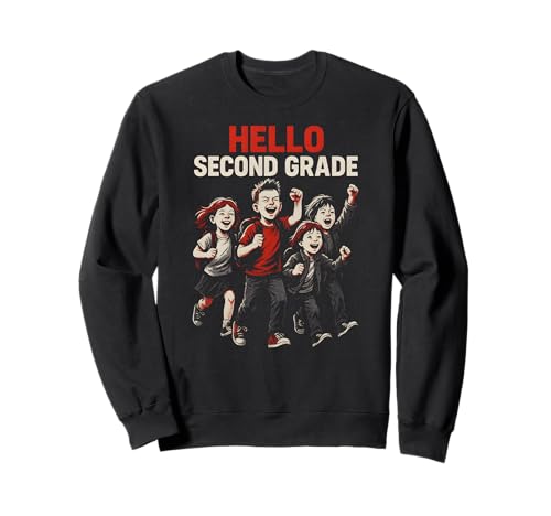 „Back to School Hello Second Grade“, süßes Lehrer-Outfit für Damen Sweatshirt von Happy First Day Of School ABCD Teacher Outfits