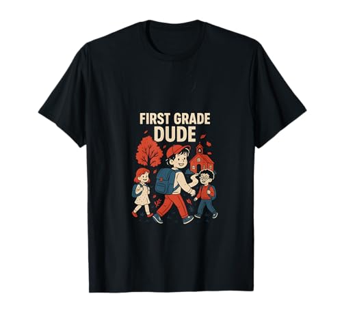 Zurück in die Schule, erste Klasse, Alter, lustiger erster Tag für Jungen T-Shirt von Happy First Day Of School ABCD Teacher Outfits
