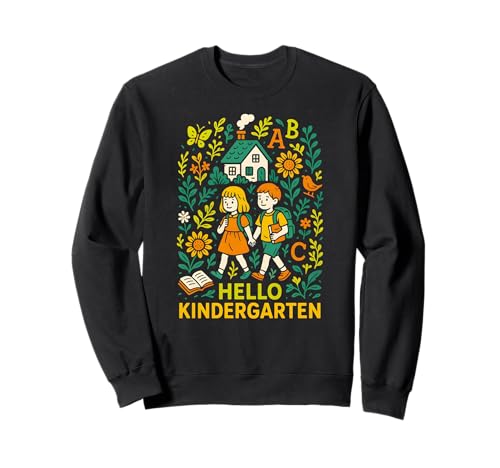 Zurück zur Schule Hallo Kindergarten Süße Kinder ABCD Sweatshirt von Happy First Day Of School ABCD Teacher Outfits