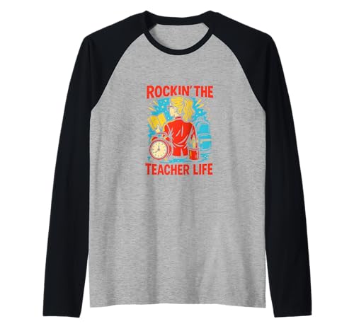First Day Teacher Rockin' The Teacher Life Süße ABCD für Damen Raglan von Happy First Day Of School Cute Teacher Outfits