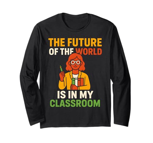 Vorschullehrer Zukunft der Welt Spaß Damen ABCD Langarmshirt Vorschullehrer Zukunft der Welt Spaß Damen ABCD Langarmshirt von Happy First Day Of School Cute Teacher Outfits