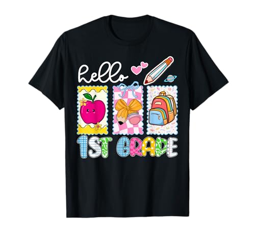 Hello Coquette Outfits für den ersten Schultag der 1. Klasse für Mädchen T-Shirt Hello Coquette Outfits für den ersten Schultag der 1. Klasse für Mädchen T-Shirt von Happy First Day Of School Outfits Teacher Girls