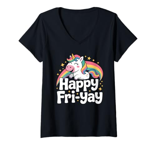 Damen Fri-Yay Lehrer Fry Yay Freitag Wochenende Happy Fri-Yay T-Shirt mit V-Ausschnitt Damen Fri-Yay Lehrer Fry Yay Freitag Wochenende Happy Fri-Yay T-Shirt mit V-Ausschnitt von Happy Fri Yay Teacher Weekend Back To School