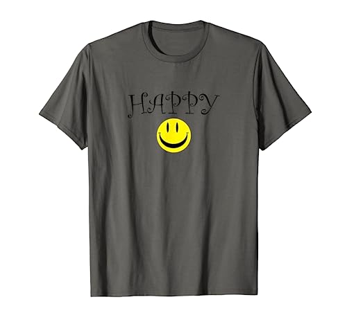 Happy Smile Face Funny Casual Men Women Unisex Apparel T-Shirt Happy Smile Face Funny Casual Men Women Unisex Apparel T-Shirt von Happy Funny Smile