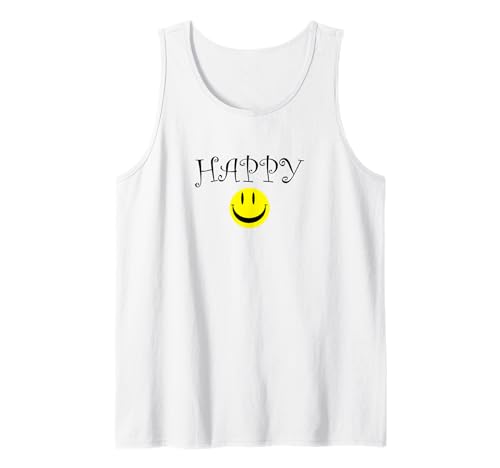Happy Smile Face Funny Casual Men Women Unisex Apparel Tank Top Happy Smile Face Funny Casual Men Women Unisex Apparel Tank Top von Happy Funny Smile