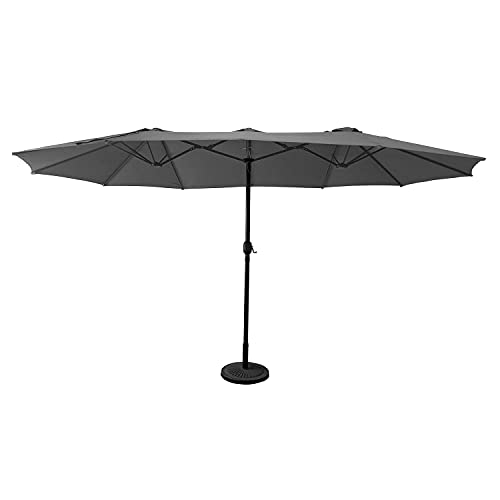 Doppelter Sonnenschirm 2,7 m x 4,6 m - Höhe 2,46 m - Wasserabweisendes Tuch - 2 Jahre Garantie - Sonnenschirm Grau Doppelter Sonnenschirm 2,7 m x 4,6 m - Höhe 2,46 m - Wasserabweisendes Tuch - 2 Jahre Garantie - Sonnenschirm Grau von Happy Garden