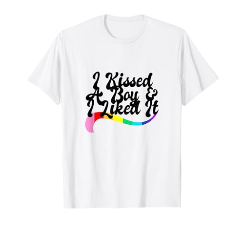 Ich habe einen Jungen geküsst und es hat mir gefallen Gay Pride Queer Homo LGBTQ+ Liebe T-Shirt Ich habe einen Jungen geküsst und es hat mir gefallen Gay Pride Queer Homo LGBTQ+ Liebe T-Shirt von Happy Gay Rainbows Co