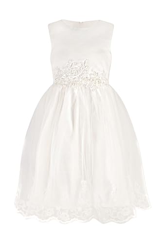 Happy Girls by Eisend Mädchen Kleid Taufkleid Kommunionkleid Festkleid Cocktailkleid Partykleid Tütü Prinzessin Brautjungfer Mädchen Hochzeit Blumenmädchen (as3, Numeric, Numeric_128, Regular, 128) von Happy Girls by Eisend