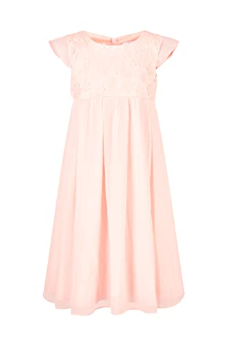 Happy Girls by Eisend Mädchen festliches Kleid Blumenmädchen Festkleid Hochzeitskleid für Mädchen Brautjungfer Rosa Party Kleid Prinzessin (as3, Numeric, Numeric_146, Regular, Rosa somon) von Happy Girls by Eisend