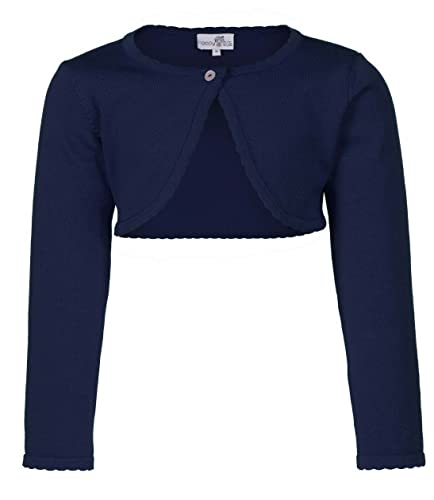 Happy Girls Mädchen Strickjacke Basic Bolero, Einfarbig, Gr. 146, Blau (navy 62) von Happy Girls