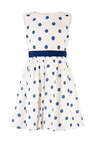 Happy Girls® Mädchen Kleid Punkte festlich, Größe:98, Präzise Farbe:Navy von Happy Girls