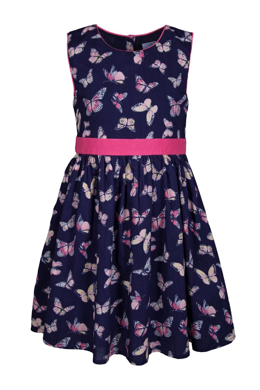 Happy Girls Kleid Sommer navy Schmetterlinge von Happy Girls