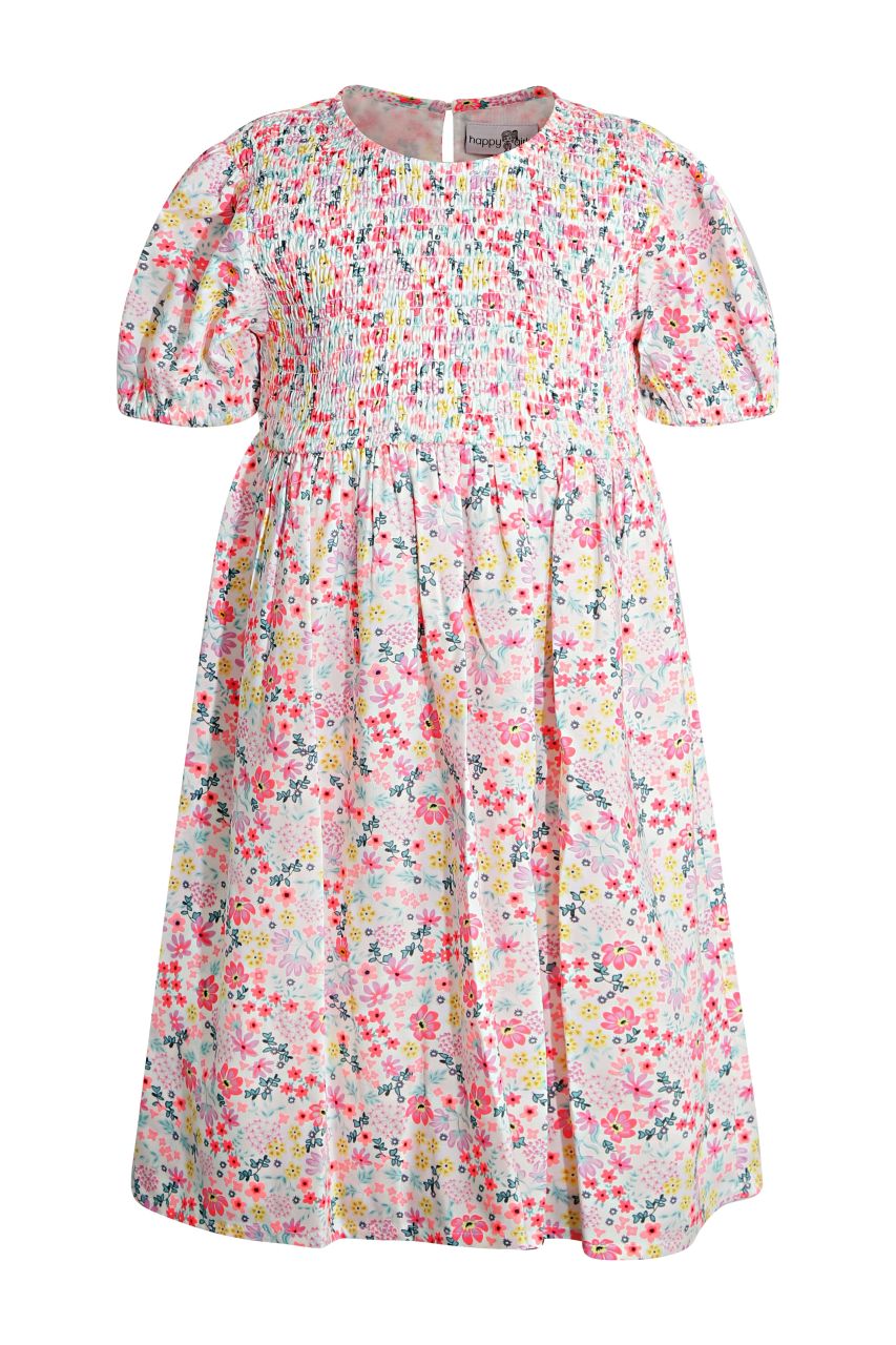 Happy Girls Kleid Sommer neon coral Blumen von Happy Girls