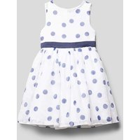 Happy Girls Kleid mit Polka Dots in Marine, Größe 122 von Happy Girls