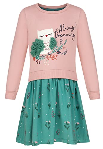 Happy Girls Mädchen Eulenkleid Kinderkleid, Dusty Rose, 86 von Happy Girls