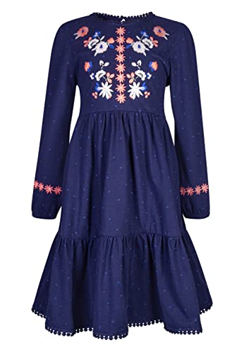 Happy Girls Mädchen meisjes jurk Kinderkleid, Navy, 110 EU von Happy Girls