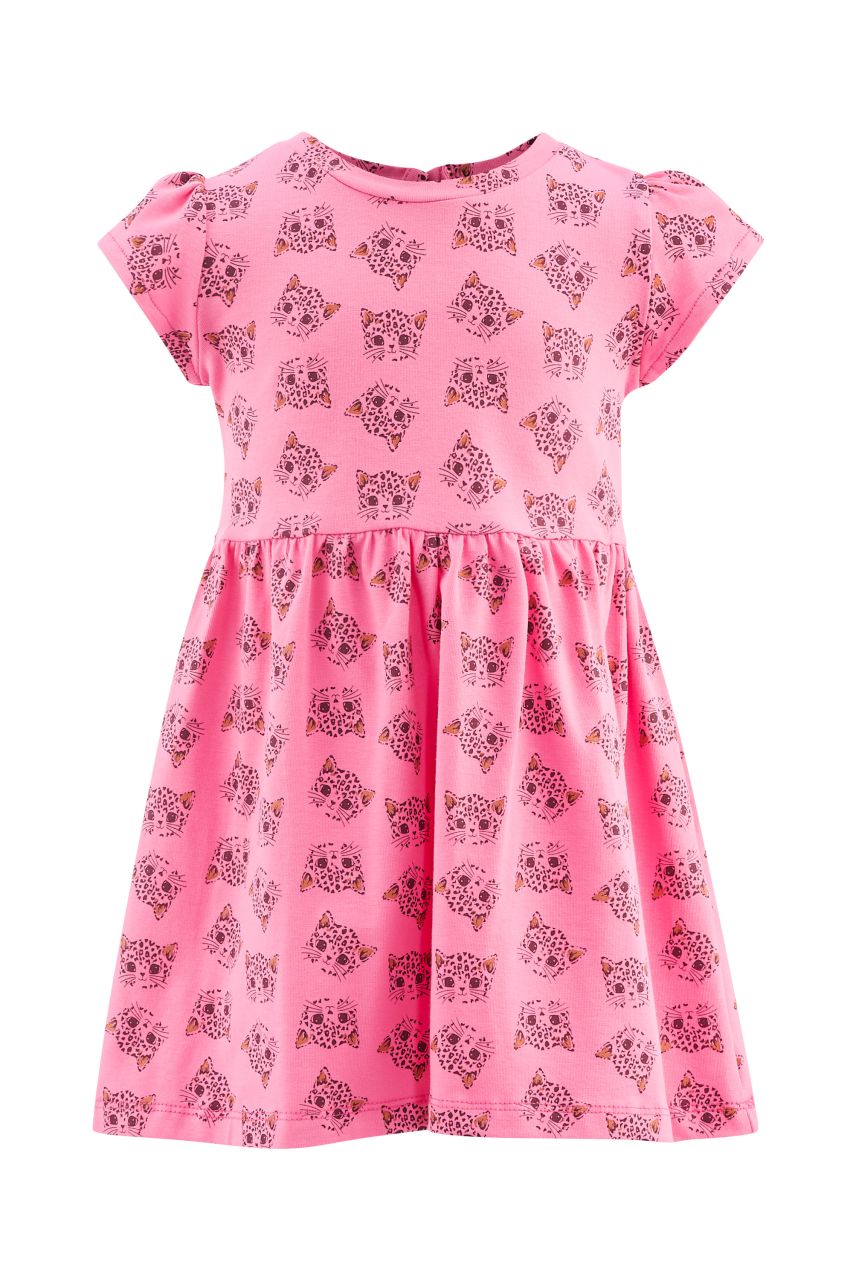 Kleid deep pink mit Katzenmotiv / Happy Girls by Eisend von Happy Girls